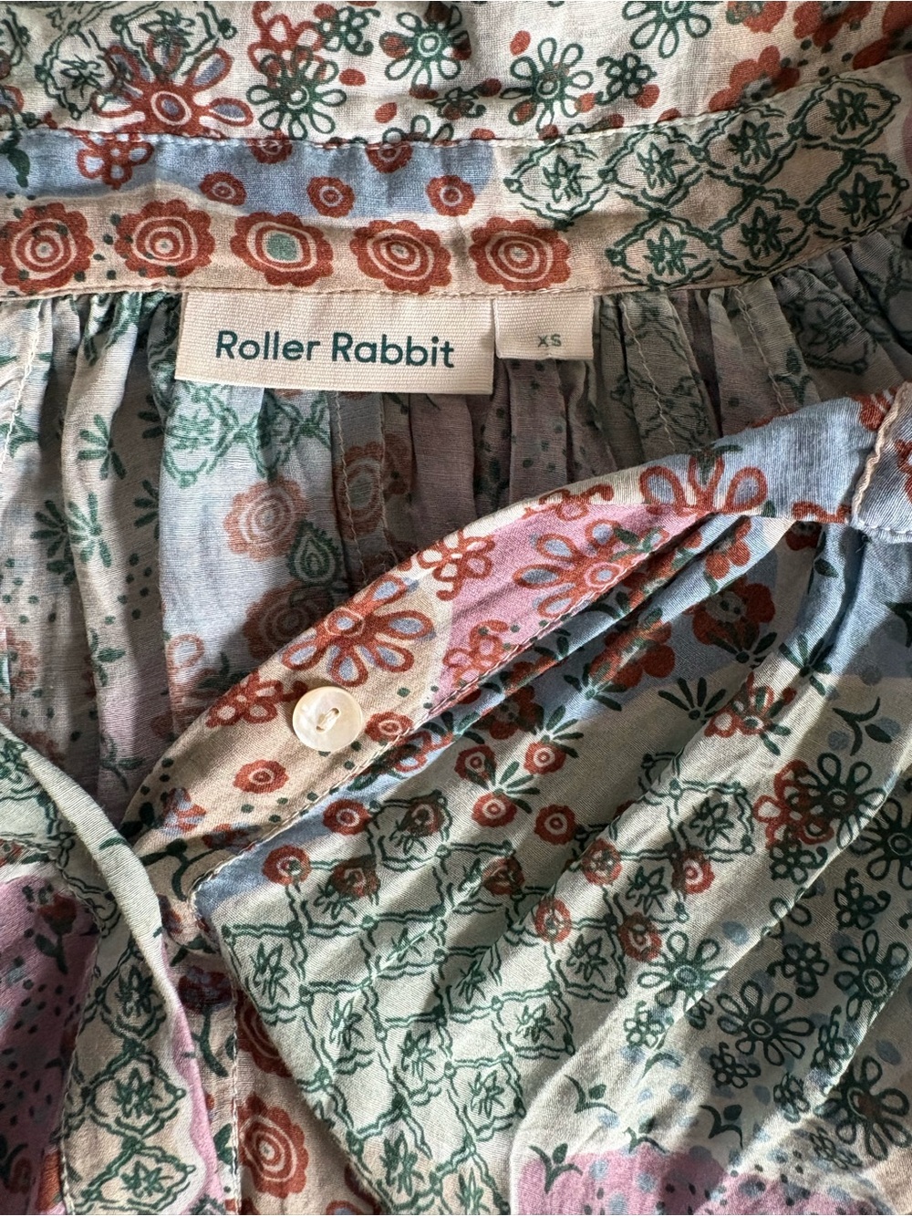 Roller Rabbit Floral Button-Up Blouse - Picture 3 of 4
